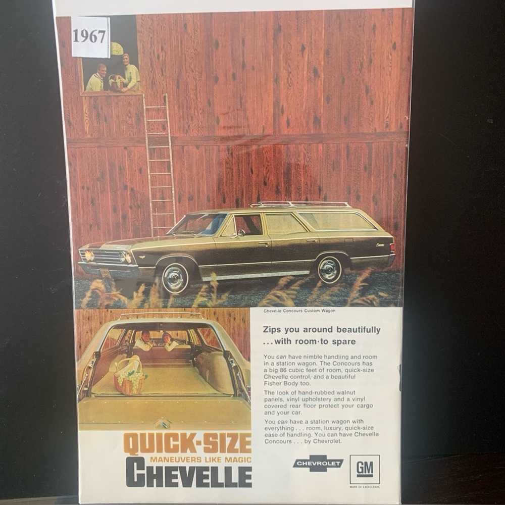 Vintage 1967 Chevrolet Chevelle Zips You Around Beautifully Ad Advertisement